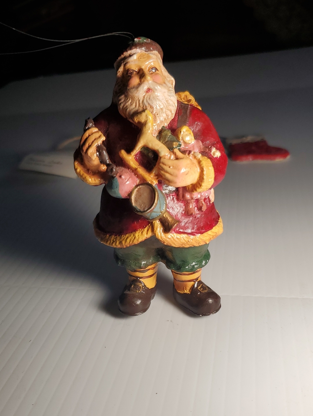 Classic Red Santa Figurine Holiday Ornament - Brand